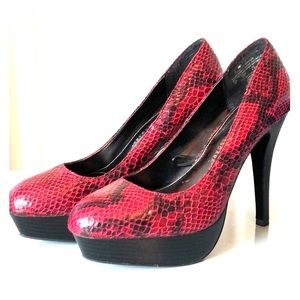 Red and Black Sofia Vergara Heels